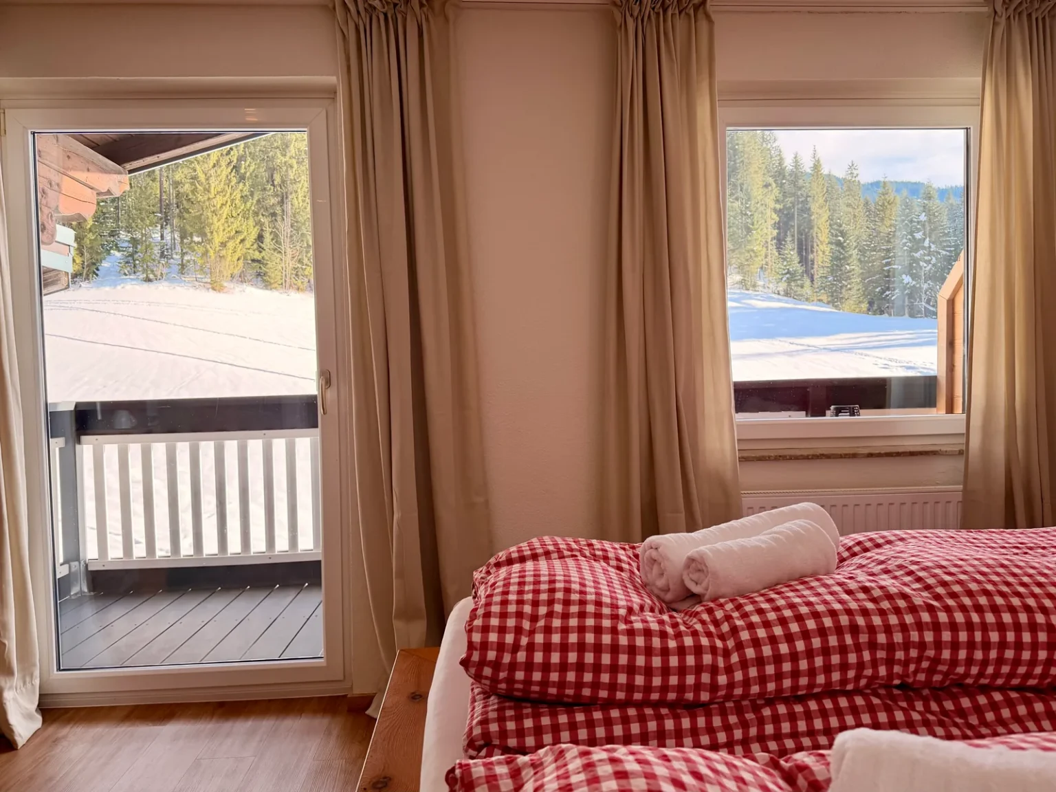 Window or balcony-door view in Room 11 at Hotel Alpenhof